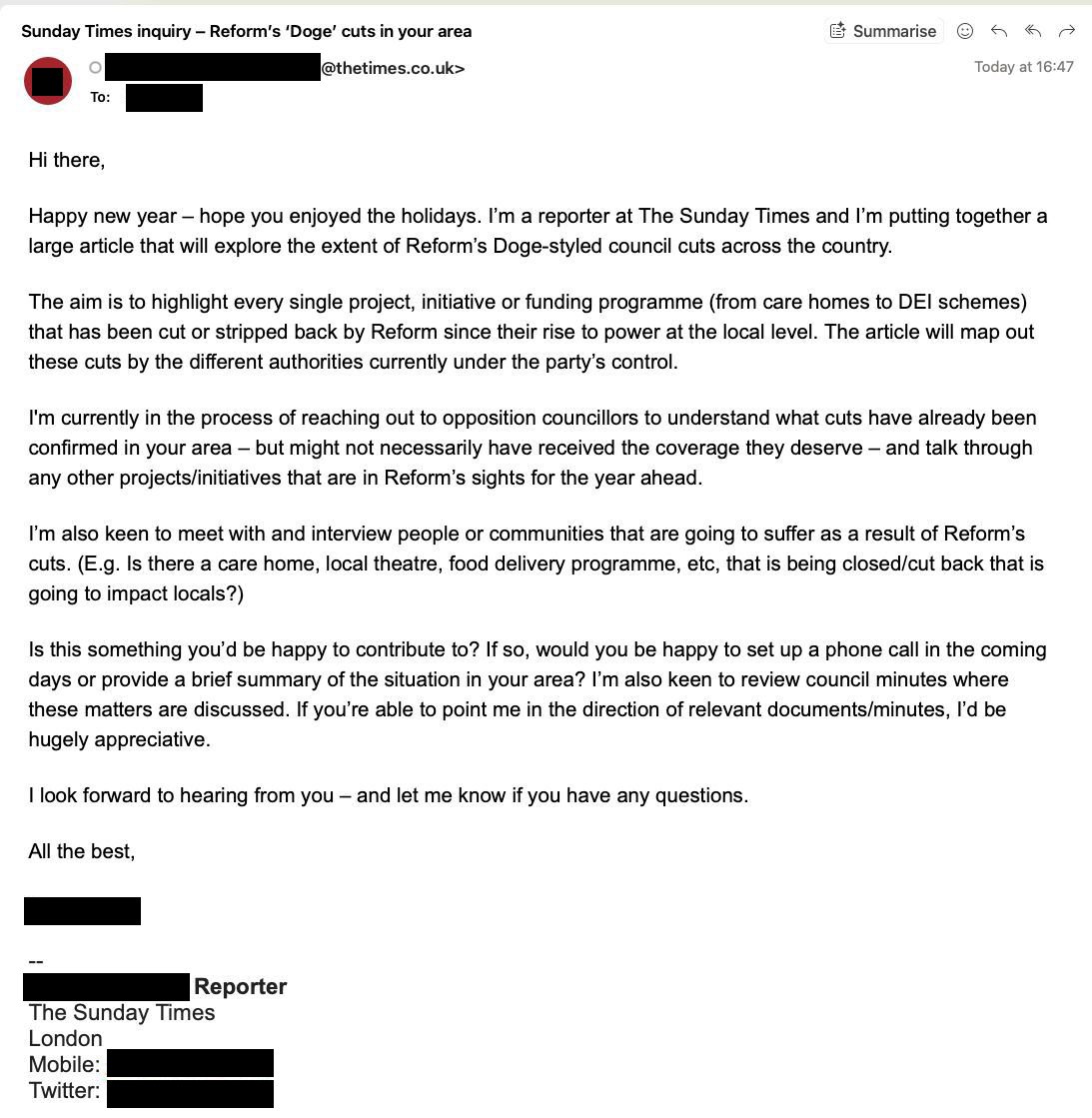 reformparty_uk's tweet image. The mainstream media never showed an interest in local councils until Reform UK started to win…

Now they are emailing thousands of opposition councillors across the country to manufacture negative headlines. 

Meanwhile, over 400 Tory and Labour councillors have resigned or…