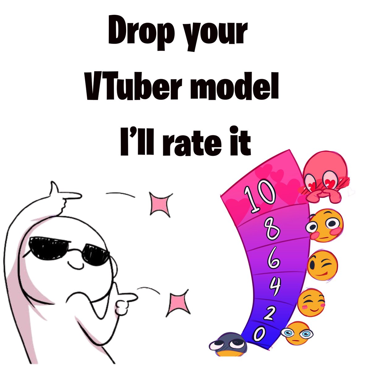 VTubers, come hereee 💕
I’ll rate it with love 💖
Let’s see those cuties><

#artmoots #artshare