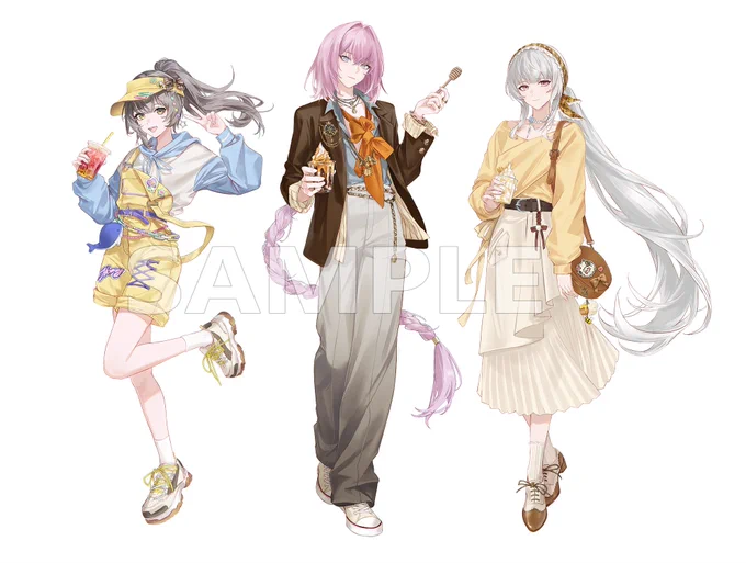 I was in charge of the outfit designs and illustrations for the PGR x Honeymee collab at the end of last year! Thank you so much for the opportunity~