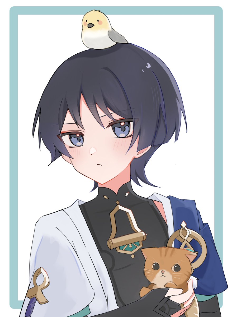 X_yuchama's tweet image. 頭の上に鳥のってる放浪者ほんまにかわいい
#原神　#放浪者