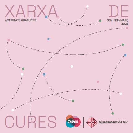 vic_ciutadania's tweet photo. 🩷 Arrenca el primer trimestre 2026 de la Xarxa de Cures.

De gener a març, us proposem un conjunt d’activitats gratuïtes adreçades a persones cuidadores, famílies i ciutadania interessada en les cures, el benestar i el suport mutu.

Més  info: https://t.co/c4KdQUNzr6 https://t.co/CrNMX1SC7c