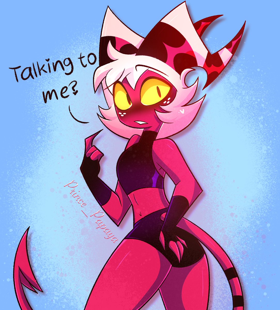 Prince_Papaya's tweet image. My de-stress moxxie drawing of the week❤️

#helluvabossfanart