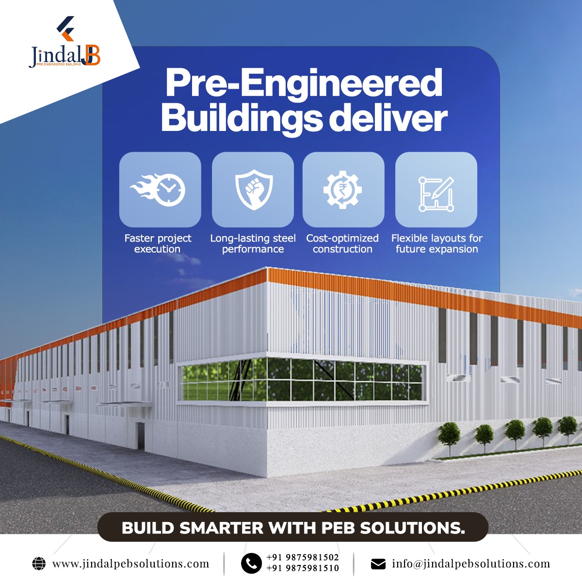 jindalpeb's tweet photo. Pre-Engineered Buildings deliver

Smart engineering for modern industrial and commercial construction.

📞 +91 9875981502 | +91 9875981510

#PreEngineeredBuildings #PEBStructures #SmartConstruction #SteelStructures #IndustrialConstruction #CommercialInfrastructure https://t.co/xHvuX7TXGi