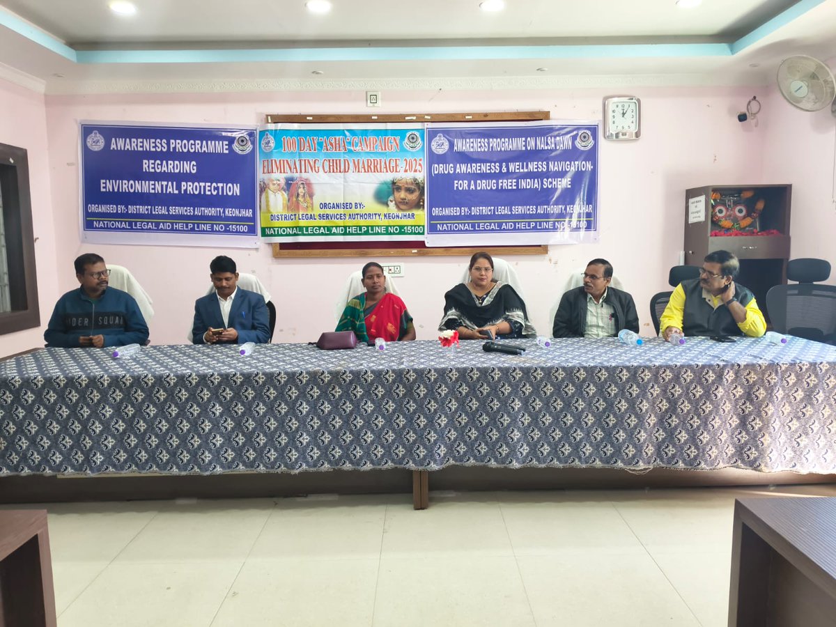 100 Day ASHA Campaign Eliminating Child Marriage-2025 &amp; Awareness Programme Regarding Environmental Protection
 
Organised by District Legal Services Authority, Keonjhar