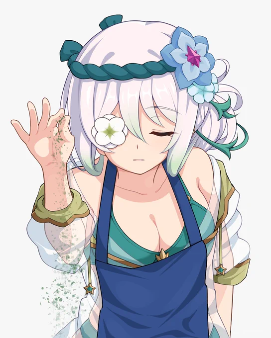 青のりを振りかけるアネモネ #プリコネR