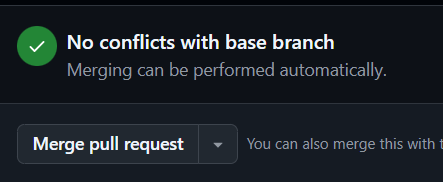 quantdev00's tweet photo. The only message we want to see while merging a feature branch 

Happy coding
#CodingLife #Fluttershy  #github https://t.co/pQNQVg8InF