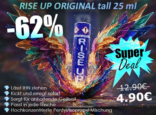 Rise Up Original tall ist das neue Highrise Poppers - jetzt noch besser und noch wirkungsvoller!

👍 Poppers-Shop.de 👍

#poppersshop #riseup #superdeal #originaltall #winter #poppers