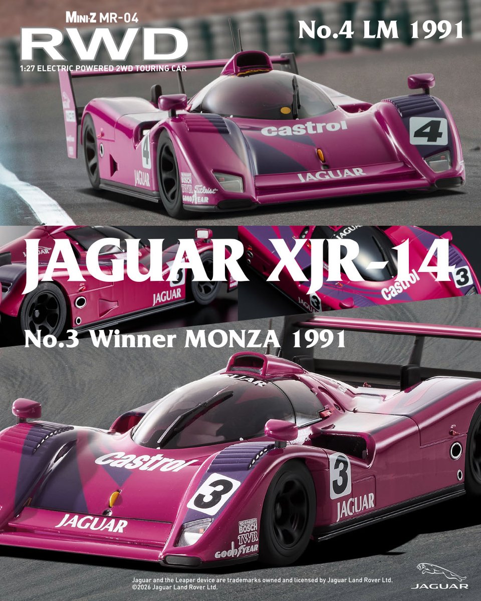 新製品】MINI-Zにジャガー XJR-14が登場！ No.3（1991 モンツァ優勝車