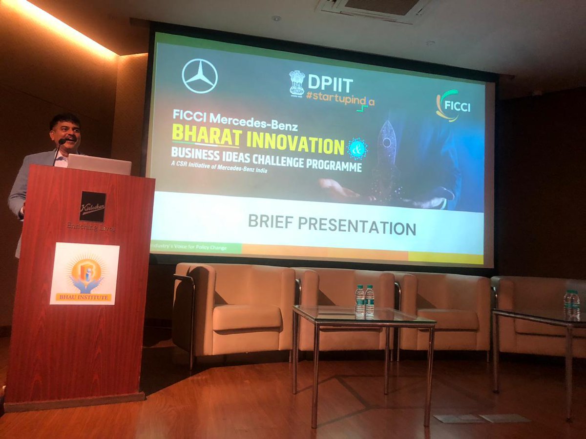 ficci_india's tweet image. The FICCI Mercedes-Benz Bharat Innovation &amp;amp; Business Ideas Challenge Program, took its momentum forward with an engaging and high-energy roadshow at BHAU Institute, Pune.
Organised by FICCI in collaboration with Mercedes-Benz India, and supported by DPIIT Startup India, the…