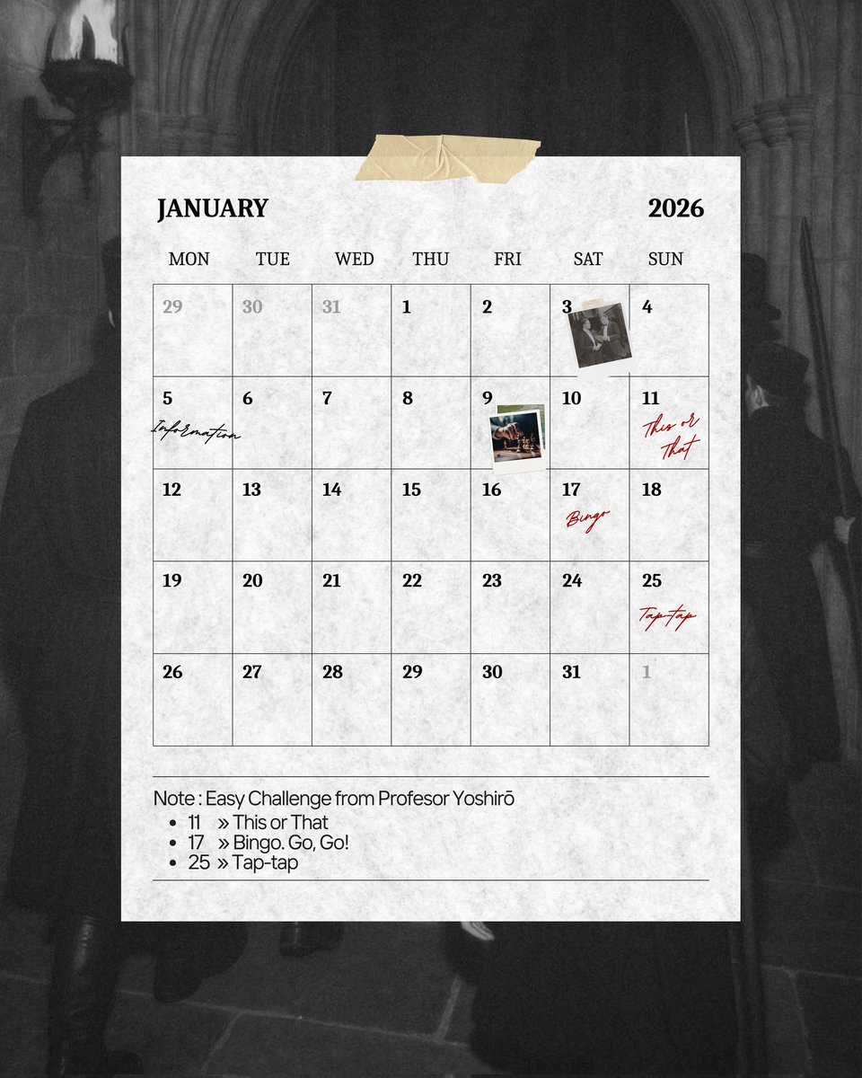 ⠀⠀⠀
⠀⠀⠀
Selamat siang. 
Saya bermaksud mengajak seluruh murid Durmstrang serta newbie untuk mengikuti permainan sederhana (re: 𝘦𝘢𝘴𝘺 𝘤𝘩𝘢𝘭𝘭𝘦𝘯𝘨𝘦). Silakan dicatat tanggal pelaksanaannya. Catatan tambahan ada di (+ALT).
⠀⠀⠀
⠀⠀