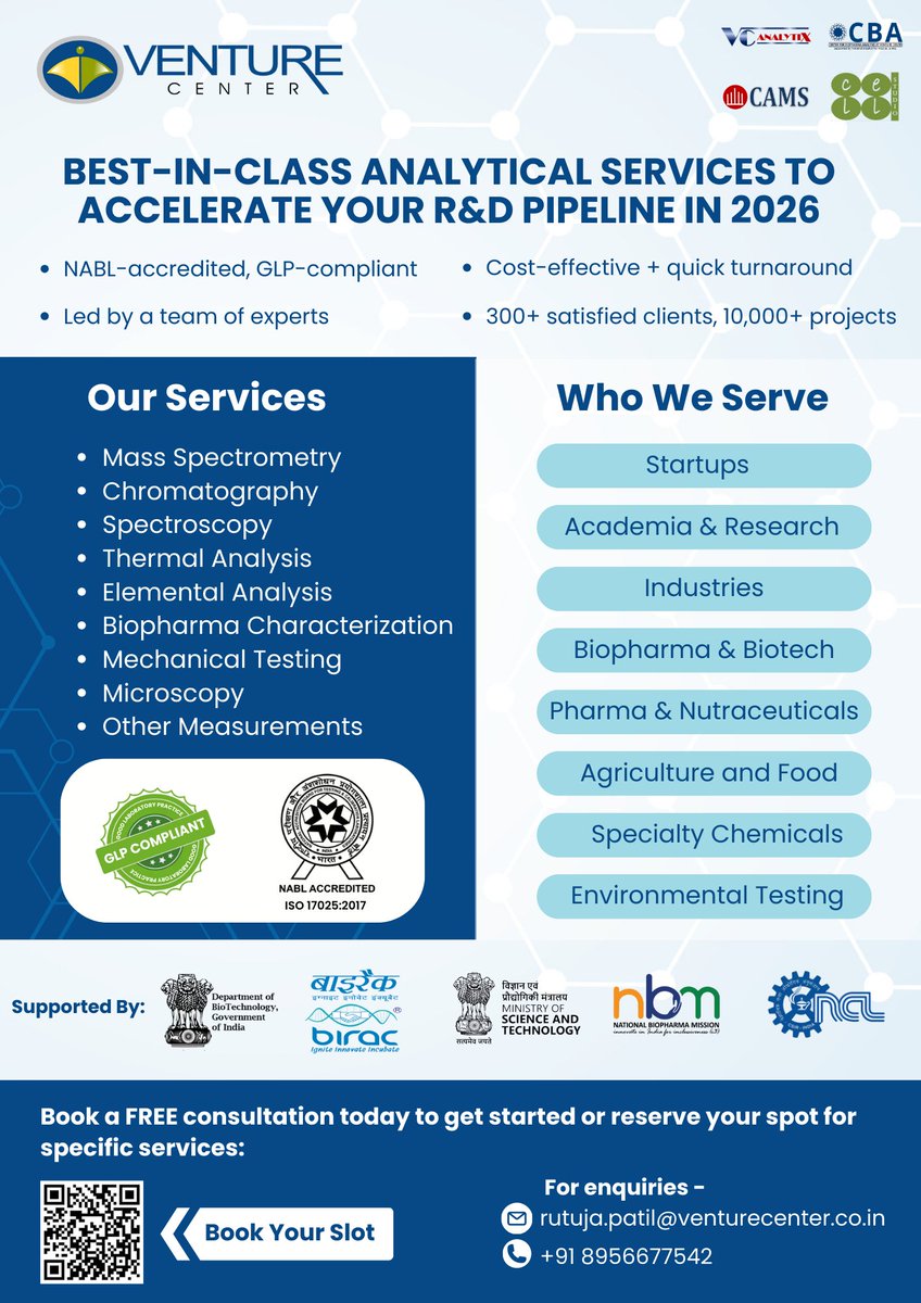 Venture Center Analytical Services tweet media