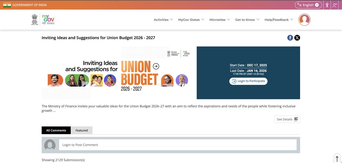 🧵 1/7

Govt has opened Budget 2026 submissions.

This is a good opportunity for Indian crypto users to voice their opinion.

As an industry we have been making these asks and this budget is a great opportunity to level the playing field.