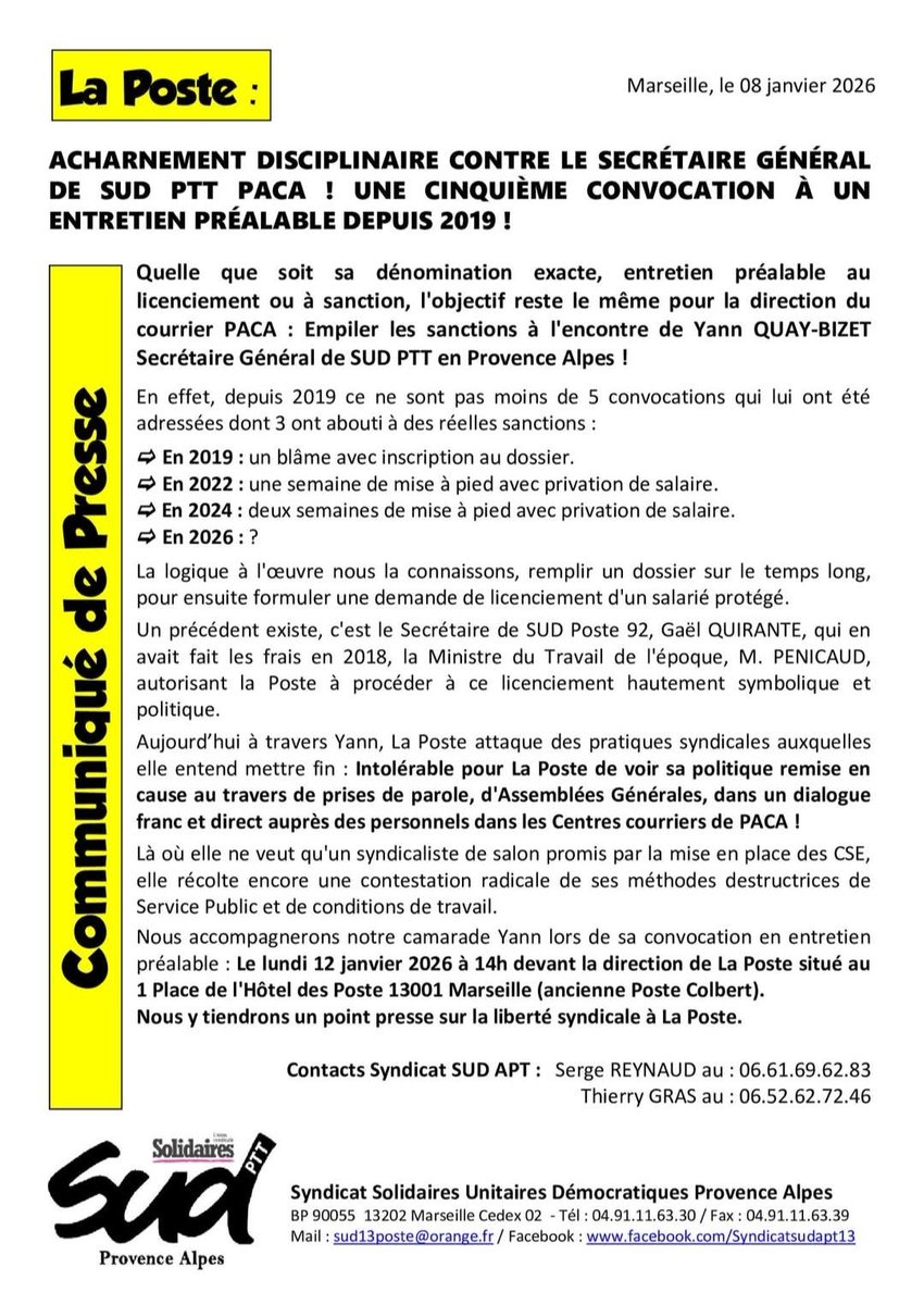 SUD APT 13/04/05 tweet media