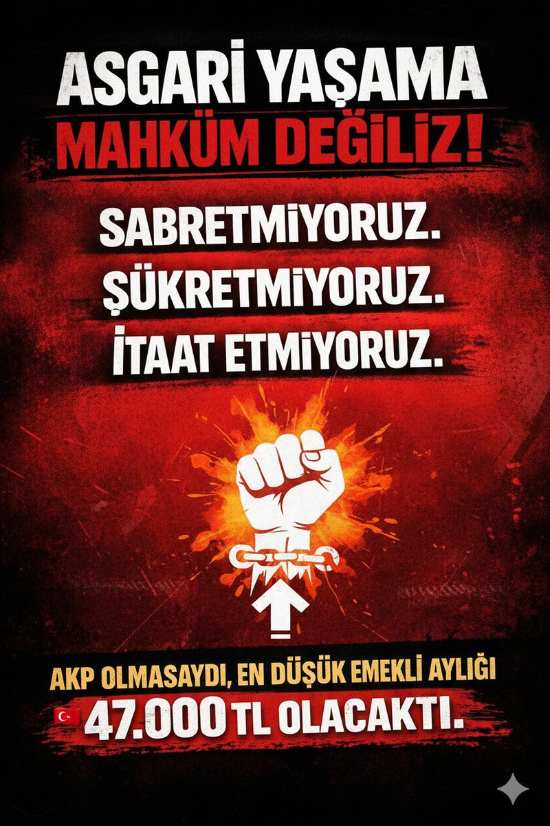 En düşük emekli maaşıyla adalet masalı anlatmayın. Adalet, herkesi yoksullukta eşitlemekle sağlanamaz. 

Gönül BORAN ÖZÜPAK

#TümEmekliyeAdalet