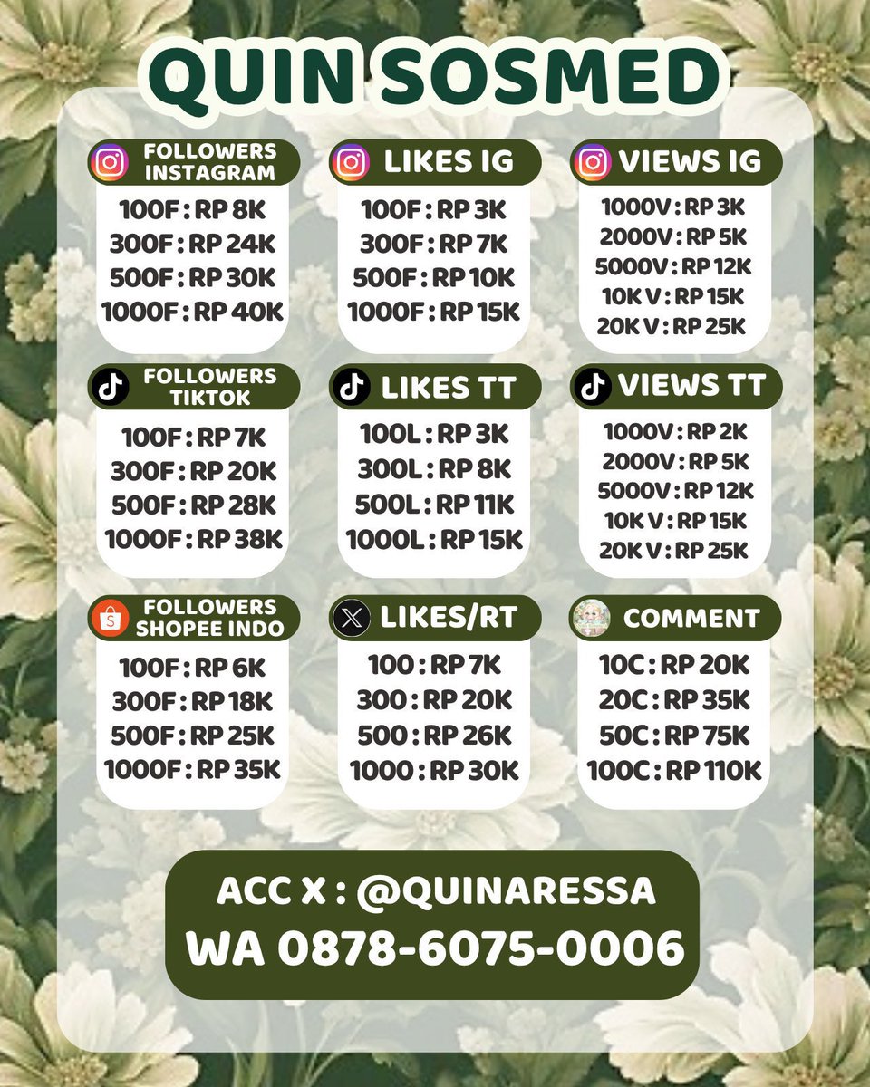 REI03 / jual followers ig tiktok shopee indo tweet media
