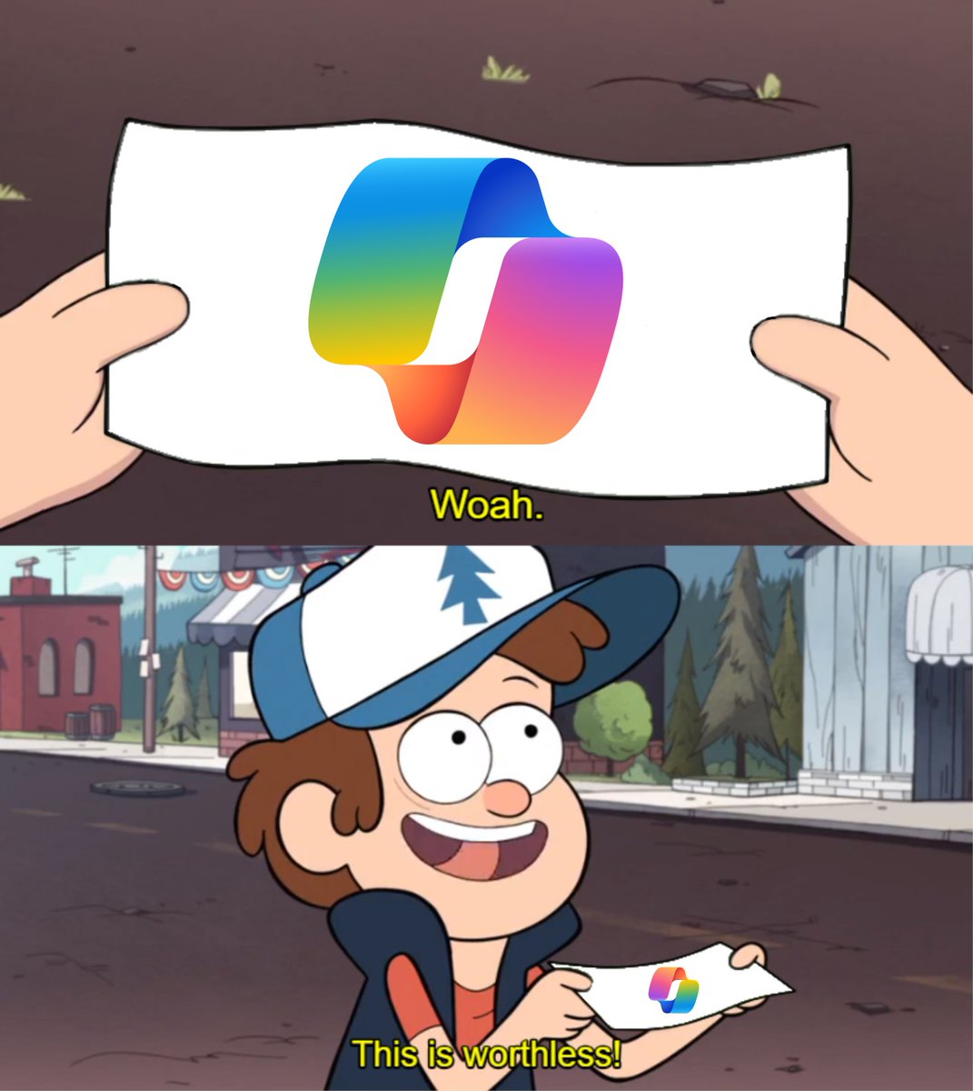 gnukeith's tweet image. Every person's reaction to Copilot: