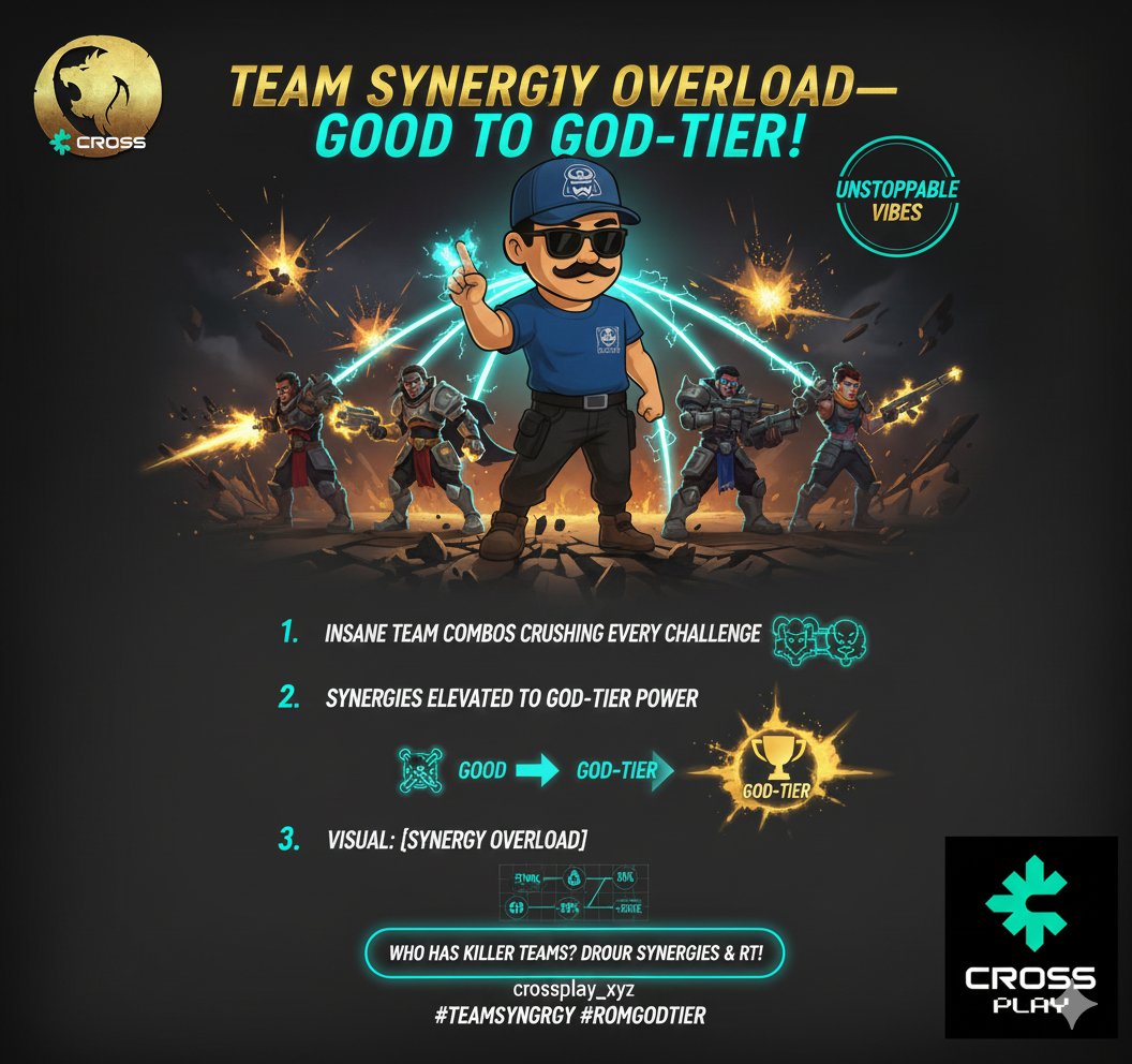 TEAM SYNERGY OVERLOAD!

<a href="/ROMonCROSS/">ROM: Golden Age on CROSS</a> on the CROSS team combos just crushed every challenge—insane synergies that elevated good to GOD-TIER! Unstoppable vibes!

Who has killer teams?

Drop your synergies below and RT! <a href="/crossplay_xyz/">CROSS PLAY⛏️</a>

#CROSS #CROSSPLAY #Yapping #ROM #GameChain