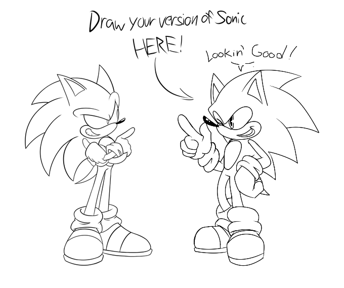 AnnonSimple2's tweet photo. @Jukobut3 Here's mine lol. also, I love how you drew sonic in your style https://t.co/m979PusaZN
