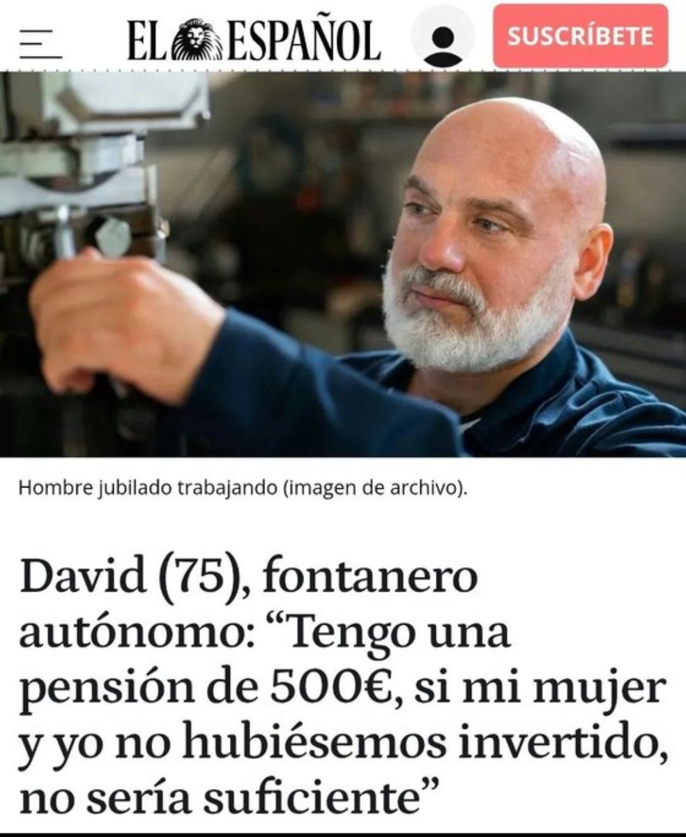 elprogresor's tweet image. Si tiene una pensión de 500€ es que cotizó por lo mínimo en autónomos. Si tenía para invertir, tenía para pagar seguridad social. No nos vendáis la moto, anda.