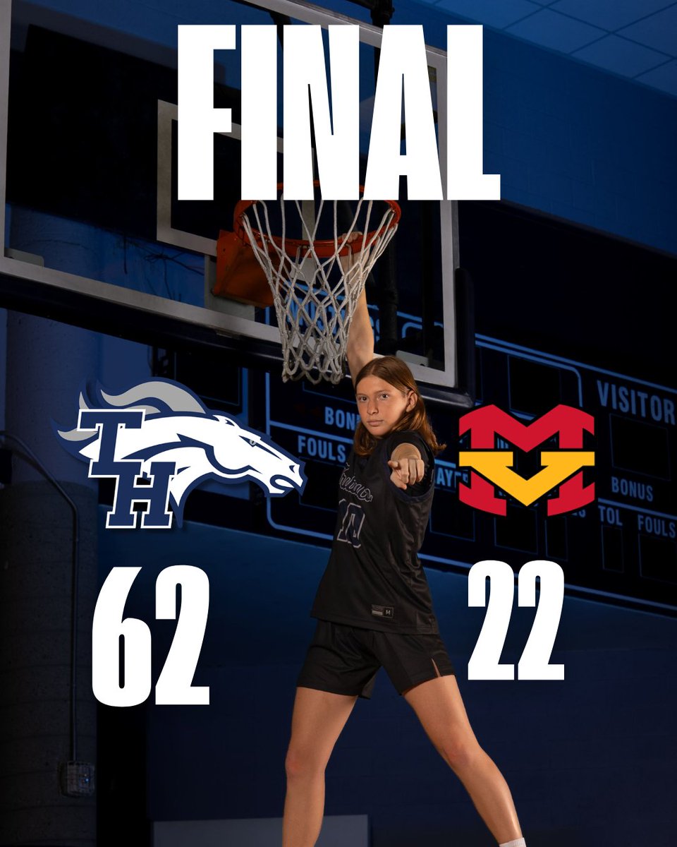 Trabuco Hills- 62
Mission Viejo- 22 

Mustangs improve to 16-3 on the year 2-0  in league with the win tonight over Mission Viejo.  

Gretchen Grant- 12 pts 5 reb 
Ellie Tapper- 13 pts 4 ast 3 stl 

<a href="/ocvarsityguy/">Dan Albano</a>