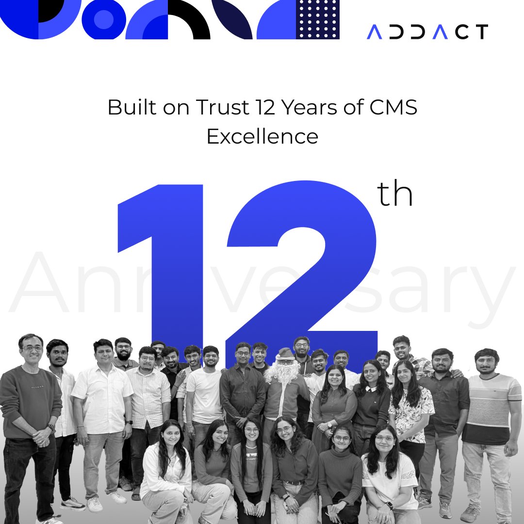 AddactTech's tweet photo. 12 Years of Trust, Teamwork, and Growth! From a simple vision to a journey built on trust, innovation, and teamwork—Addact completes 12 incredible years. Grateful for our team, clients, and partners who made this journey possible. #12yearsofgrowth #Addact #12yearaniversary https://t.co/yu0vdhhrKE