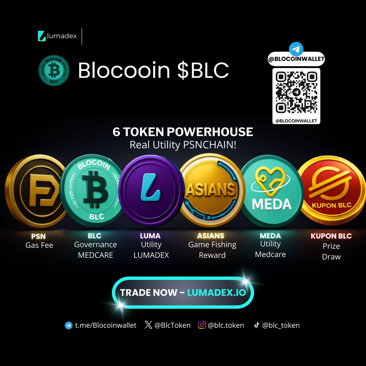 BlcToken's tweet photo. Bloocoin ($BLC) — part of the 6 Token Powerhouse on PSNCHAIN 🚀
Real utility, real use cases.
Trade now 👉 https://t.co/xxXWzsXRML
🛒 Buy $BLC now on https://t.co/s712q16UOX 📷 Join the community: https://t.co/JRebR6VFlw 
#BLC #Bloocoin #Lumadex #PSNChain https://t.co/MZ0YKoZ1wf
