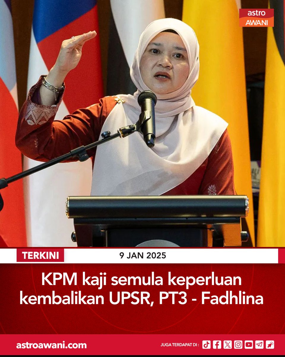 Kementerian Pendidikan Malaysia (KPM) akan mengkaji semula sistem peperiksaan negara melibatkan Ujian Pencapaian Sekolah Rendah (UPSR) dan Pentaksiran Tingkatan Tiga (PT3), susulan polemik dibangkitkan masyarakat.

Menteri Pendidikan, Fadhlina Sidek berkata Majlis Penasihat