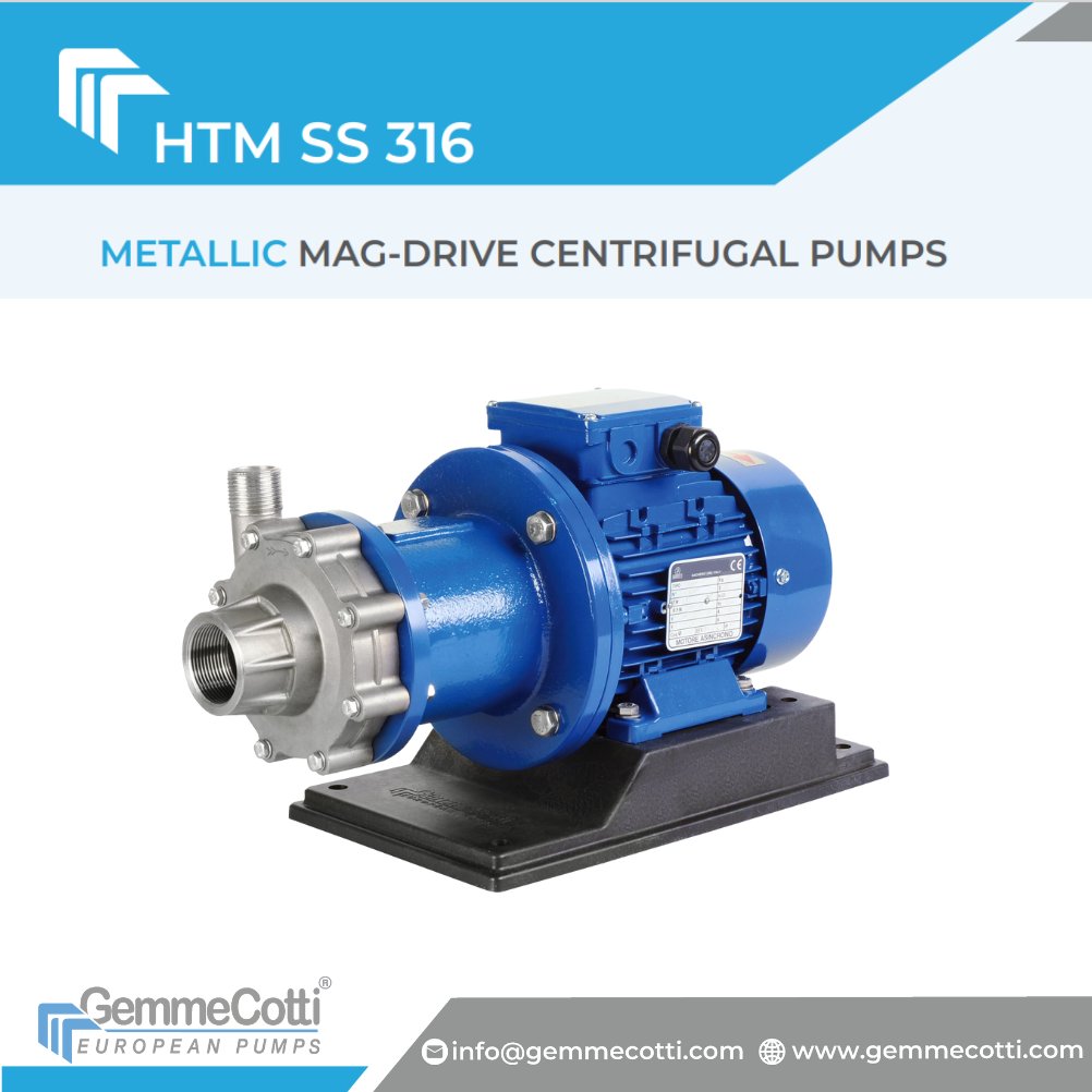 ➡️If you have to transfer hydrocarbons, solvents and dangerous liquids choose our stainless steel mag-drive centrifugal pumps HTM SS 316:
- Flow up to 32 m3/h
- Pressure up to 24 mlc

🌐 Visit our website: lnkd.in/d4HjindD

📧 Contact us: info@gemmecotti.com
