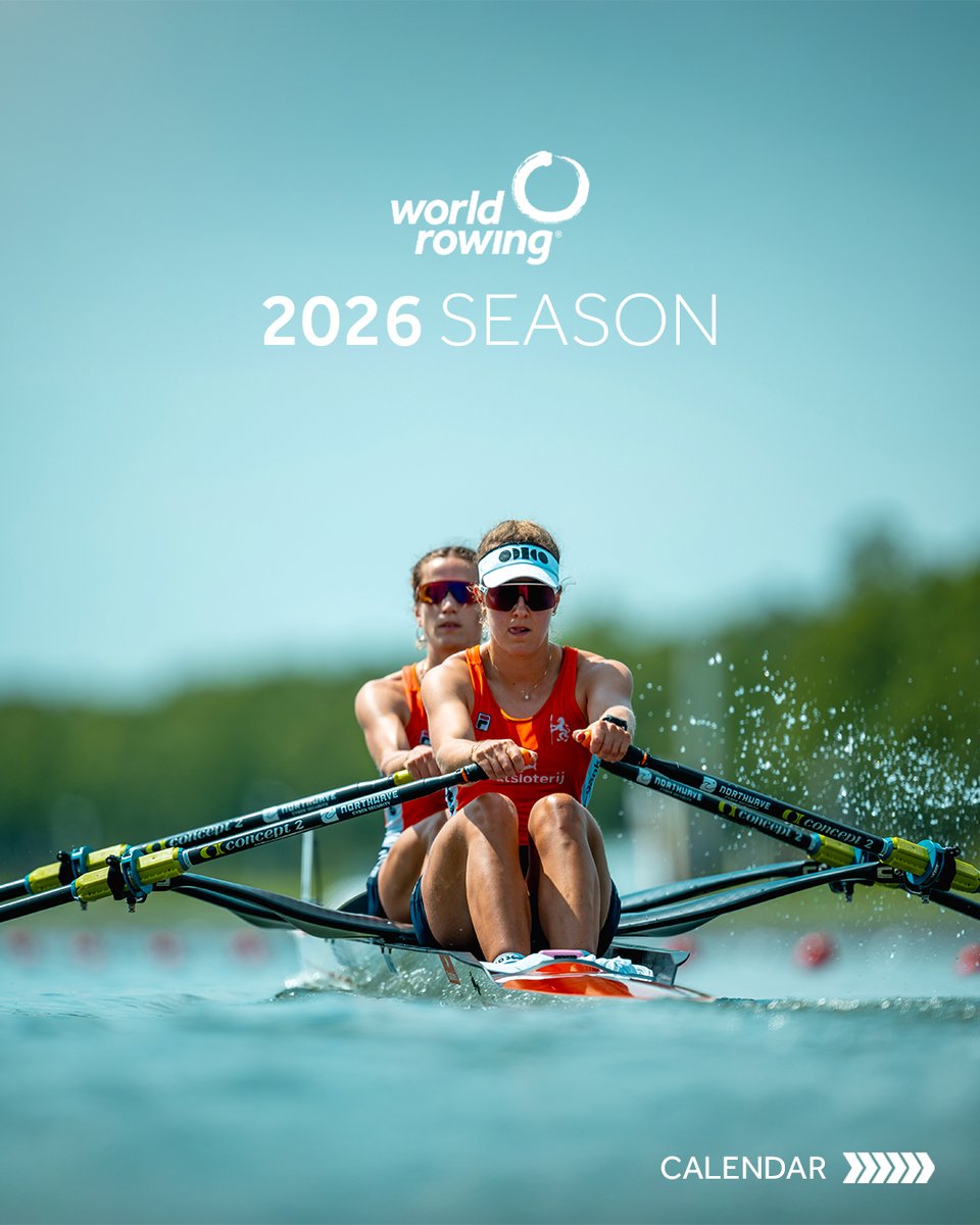 WorldRowing's tweet image. Mark your calendars 📆 The 2026 season is shaping up to be a big one. 😎

What are you looking forward to most? Let us know below 👇