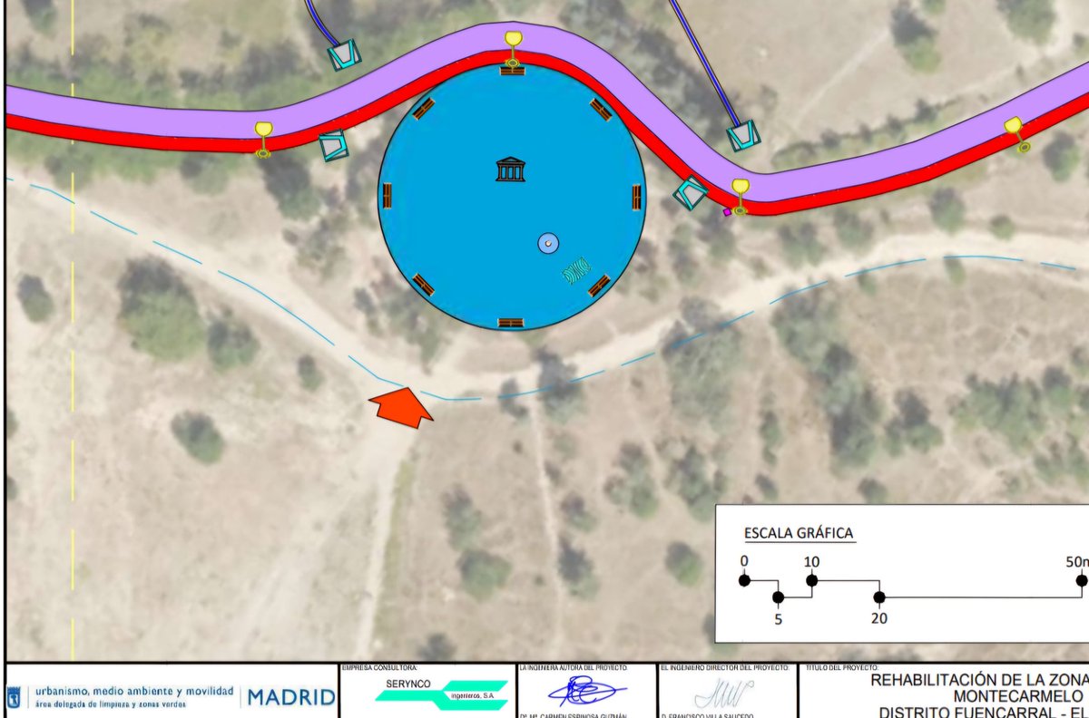 AVMontecarmelo's tweet image. Ahora el Ayto @AlmeidaPP_ @bcarabante @Mtnezparamo INVADEN con su valla para su #MegaCantón hasta el "Parque Lineal de #Montecarmelo" que tanto publicitan (lo prueba su propio plano)‼️

Otra #TomaduraDePelo dnd ya mataron + de 200 árboles para el #CantónINDUSTRIAL prohibido