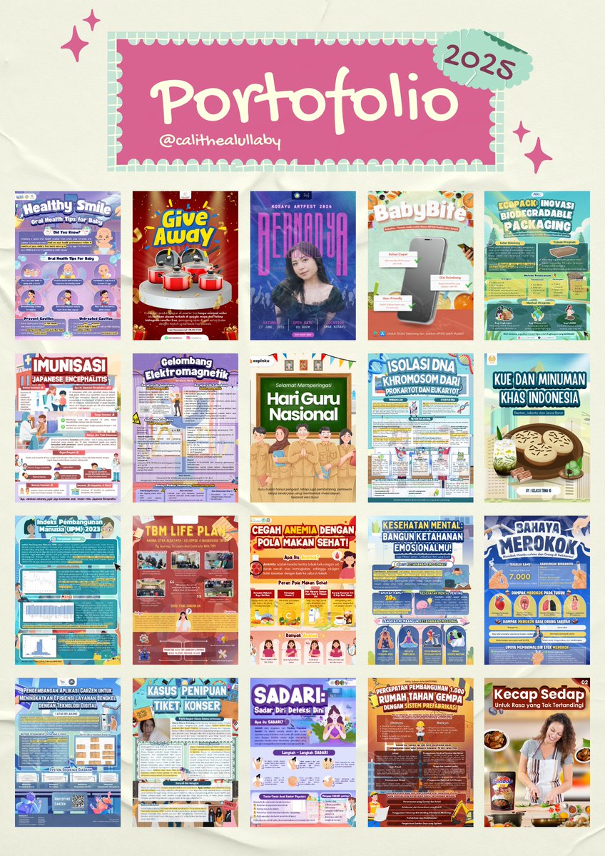 calithealullaby's tweet image. ✨OPEN JOKI DESIGN✨

✅ design poster
✅ design flyer
✅ design pamflet
✅ design infografis
✅ design feeds
✅ design instastory
✅ design kemasan
✅ design logo 
✅ design custom, dll

lagi promo nih start from 20k aja udh free revisi ya 🤩

#zonauang #jokitugas