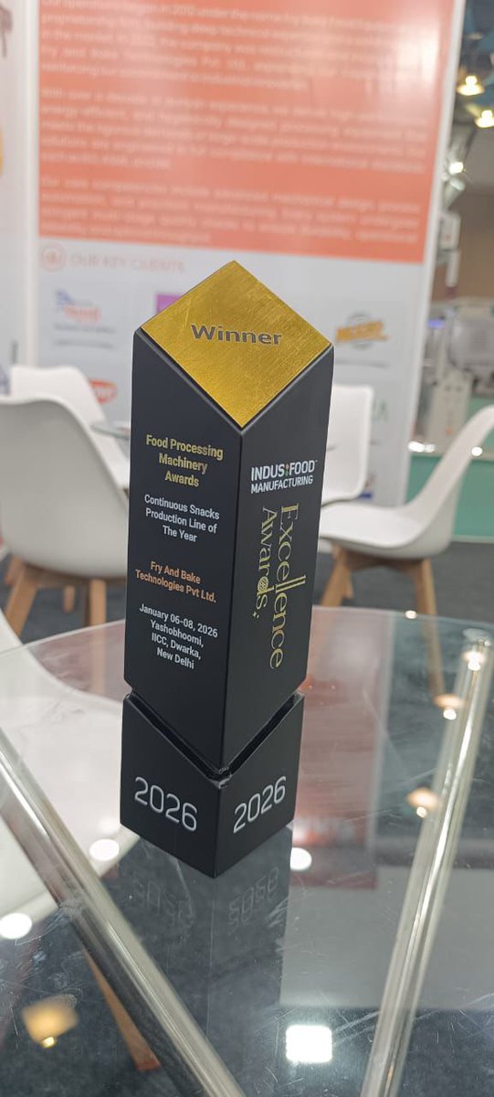 fryandbaketech's tweet photo. Some days remind you why the quality work matters.

An inspiring and memorable Day 2 at Indusfood Manufacturing 2026

#IndusfoodManufacturing2026 #ProductionLineOfTheYear #FoodTech #SnackProcessing #PotatoProcessing #EdibleOilFiltration #FryAndBake https://t.co/6B11doWJov