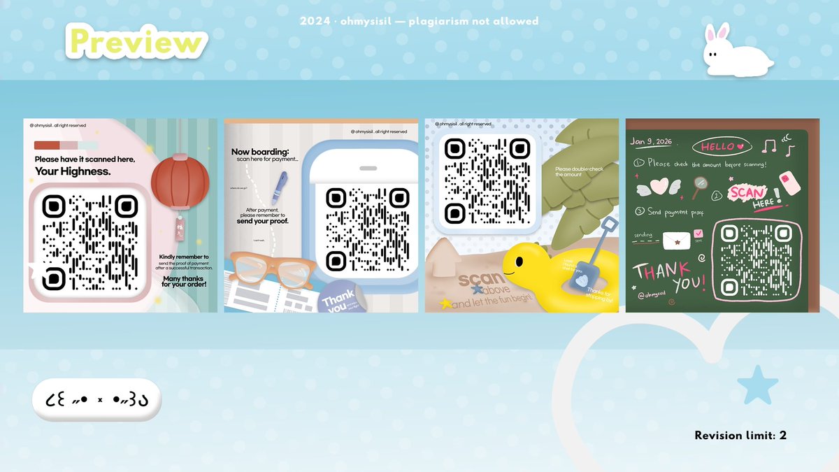 ohmysisil's tweet image. Boleh bantu repost? Terima kasih!

Aku ingin mencoba sesuatu yang baru, yaitu spess QR DECO 🙂‍↔️🫰🏻 boleh minta tolong ospekin calon katalog aku ini? Kalau ada yang tidak aman bisa tegur aku baik-baik yaaa. Xiexie 💗

Aku juga cari KINCI!
Detailnya bisa cek thread :3 #zonauang