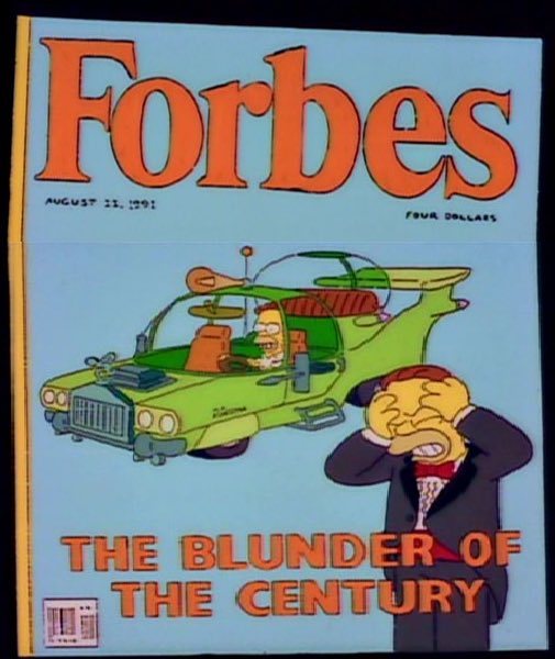 simpsonsstuff89's tweet image. #TheSimpsons #HomerSimpson #HerbPowell 

Forbes magazine called it “The Blunder of the Century”. Little overblown, don’t you think?