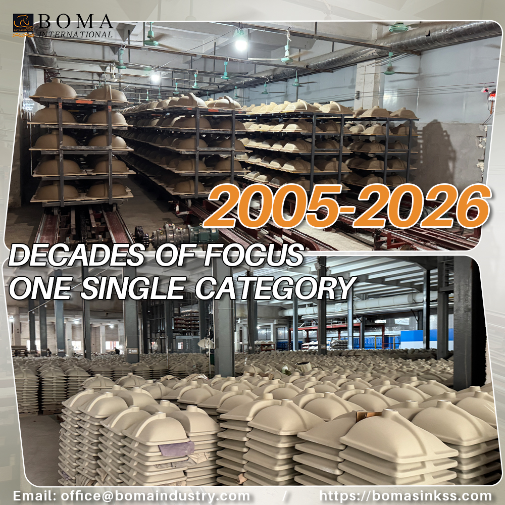 Since 2005.
Over 20 years dedicated to ceramic sink manufacturing.
From early production to today’s established facility, Boma continues to grow through focus, experience, and craftsmanship as we move into 2026.
#Ceramicsink #CeramicSinkManufacturer #Since2005 #Wholesale