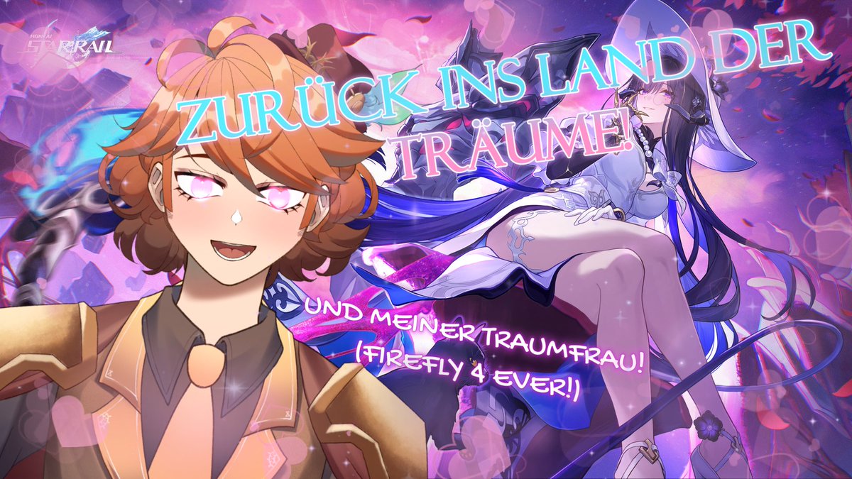 RandomTimeVT's tweet image. ✨𝐙𝐔𝐑Ü𝐂𝐊 𝐈𝐍𝐒 𝐋𝐀𝐍𝐃 𝐃𝐄𝐑 𝐓𝐑Ä𝐔𝐌𝐄!✨

Die HSR Story geht weiter!
Nach dem Herzschmerz von Amphoreus geht es zurück nach Peakacony!

Und vor allem… FIREFLY IS BACK! QwQ
Kann doch nur happy werden… oder? quq

Start: 13:00 Uhr!🧡