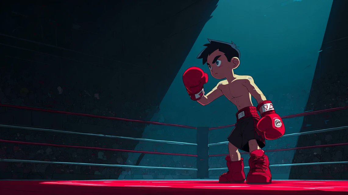 Bold anime spotlight style