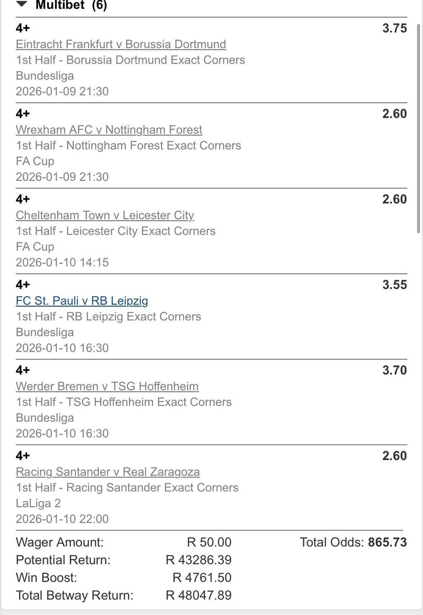 lucky_serunwa's tweet photo. BW30B36458
🔥⚽ Let’s do it again! ⚽🔥
The last 4+ corners slip boomed 💯💰
Now I’ve dropped a new 4+ corners code — let’s use it and BOOM again tonight 🚀🔥
Who’s locking in? 💥
#CornersChallenge #BoomTicket #GurusFamily #Betway #vouchers #ottvoucher #OTT4me https://t.co/U0lRTkV524