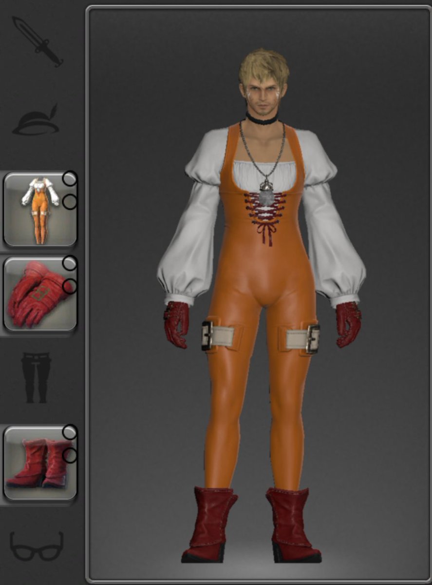 randyregnitz's tweet image. FF9のガーネットの衣装が出たと聞いて試着してみたけど、ちょっと、あの、男性だと大事なところが目立つような気がするんですが