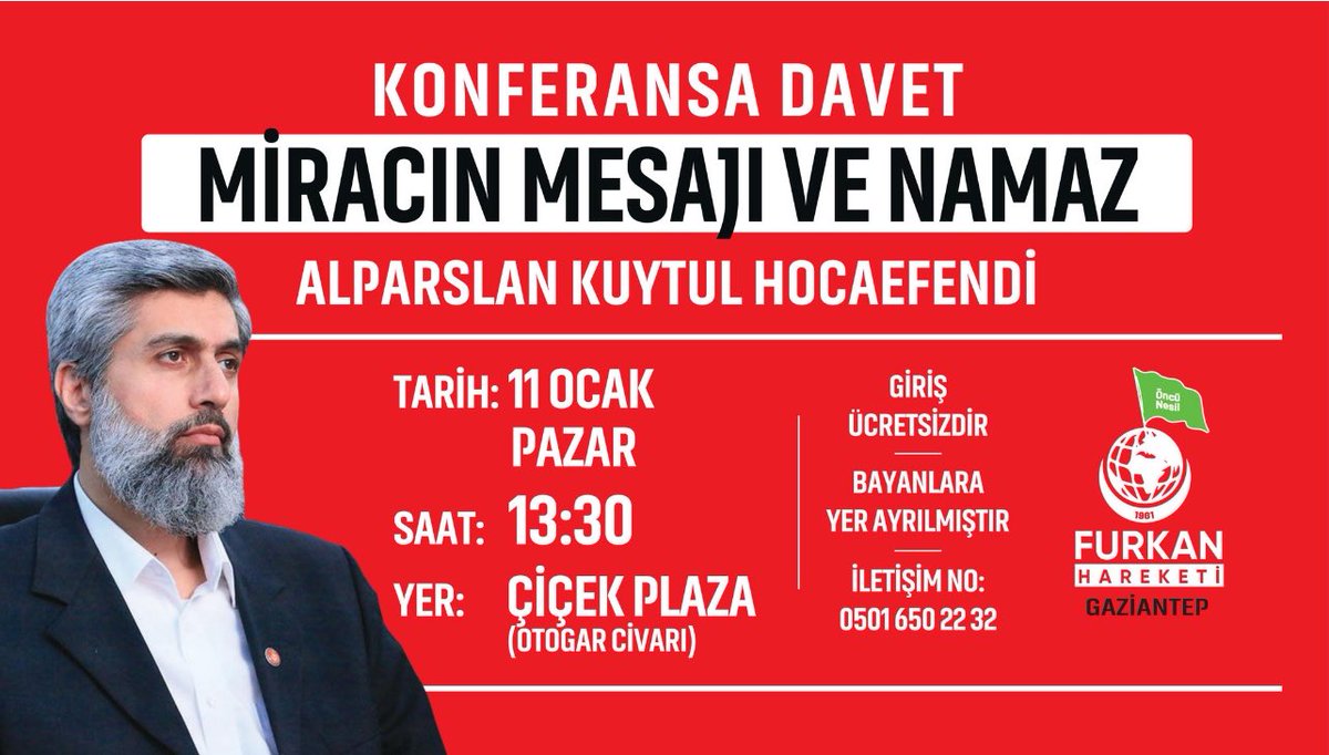 GundemiAntep27's tweet image. Antep’e her gelişi olay olan Alparslan Kuytul pazar günü yine Antep’te olacak.