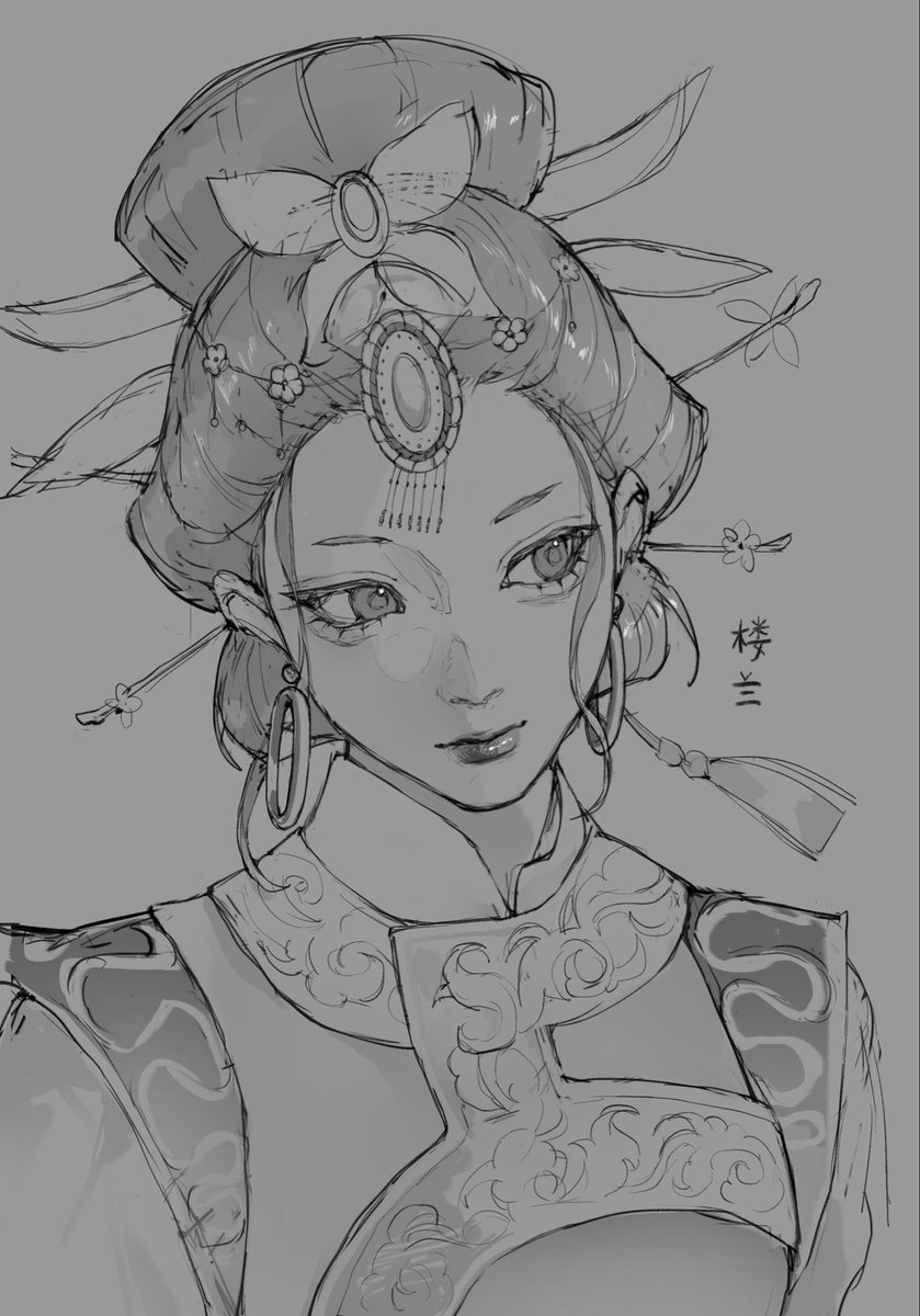 swoomiko's tweet image. #loulan sketch

 #ApothecaryDiaries