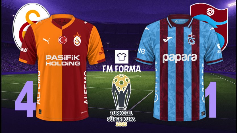FmForma's tweet image. 🏆Türkcell Süper Kupa
🗓05.01.2026
⏱20:30
📅Yarı Final
🏟Gaziantep Kalyon Stadyumu
⚽️#Galatasaray 4️⃣🆚#Trabzonspor 1️⃣
