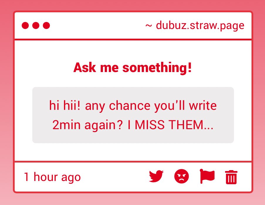 intimizzie's tweet image. FUNNY ENOUGH i've actually been considering it...i miss writing them they still mean a lot to me even if i don't engage a lot with skz/the fandom these days...so perhaps!! never say never :3
dubuz.straw.page