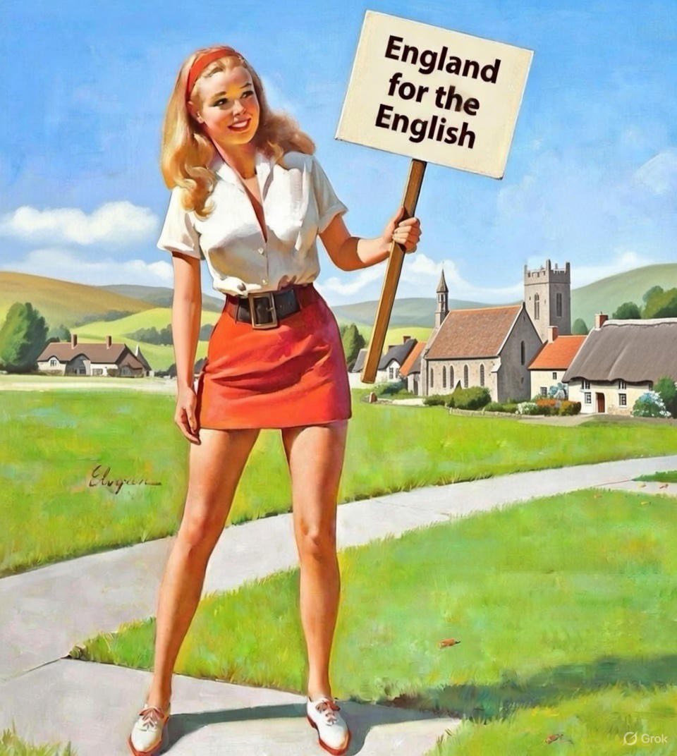 SirJBritain's tweet image. A phrase we should all start using. 
England for the English.