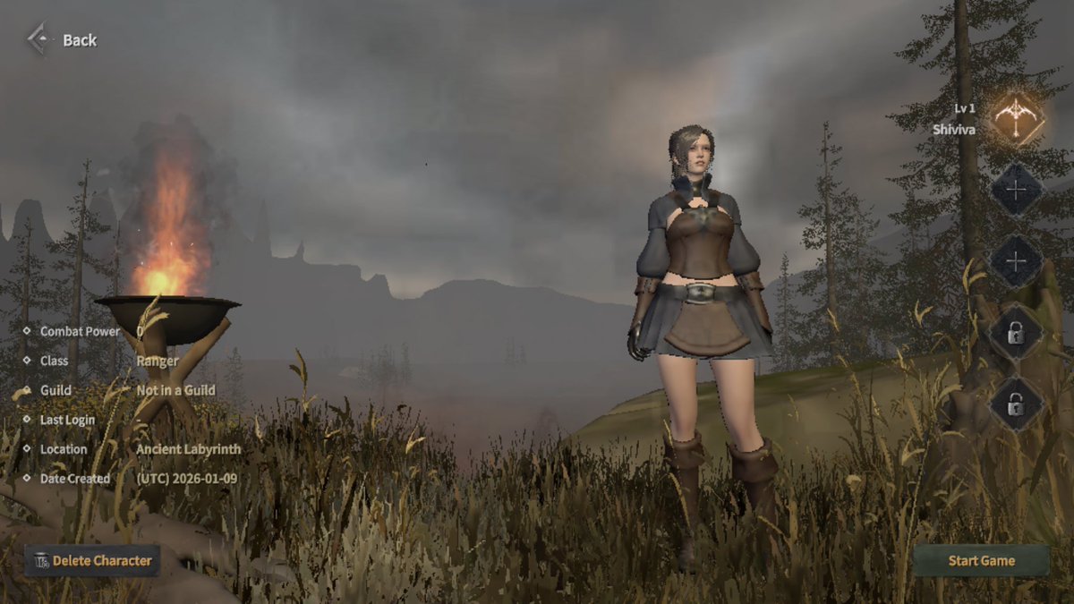 Just started playing #ROM and wow the atmosphere is insane🔥 That intro  scene, the vibe, the detail.. feels like stepping into a new world🌍 Rolled  a Ranger named Shiviva ready to explore