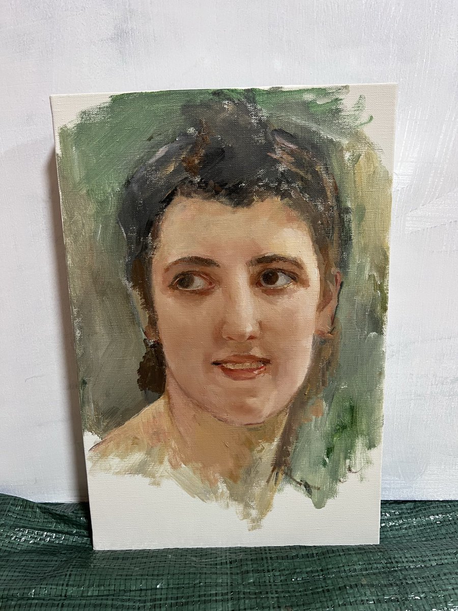 ブグロー模写2点目。 ブグロー先生の技法は世界中の画家が研究している