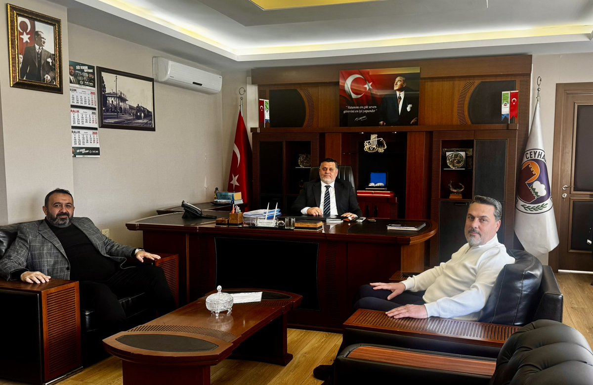 ismailovet's tweet image. 📍Ceyhan Belediyesi

Ceyhan Ziraat Odası Meclis Başkanı Sayın Zafer Koç ile birlikte, Ceyhan Belediyesi Başkan Yardımcısı Sayın Tarık Yalçınkaya’yı makamında ziyaret ettik.
Nazik ev sahipliği için teşekkür ediyor, çalışmalarında başarılar diliyoruz.