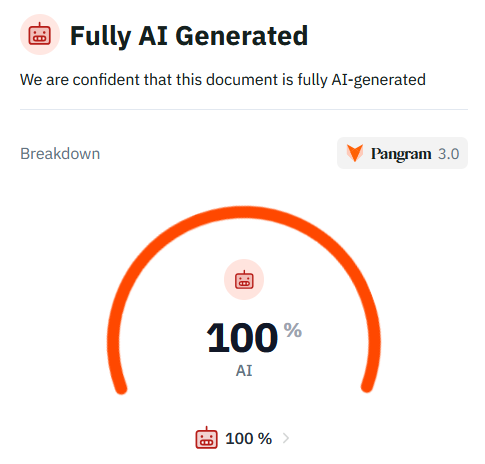 jt_kerwin's tweet image. In 2024, normies didn't understand that there was no way to reliably detect AI-generated writing.

In 2026, AI users don't understand that there *is* a way to reliably detect AI-generated writing. And also that readers have developed a nose for the stink of AI prose!