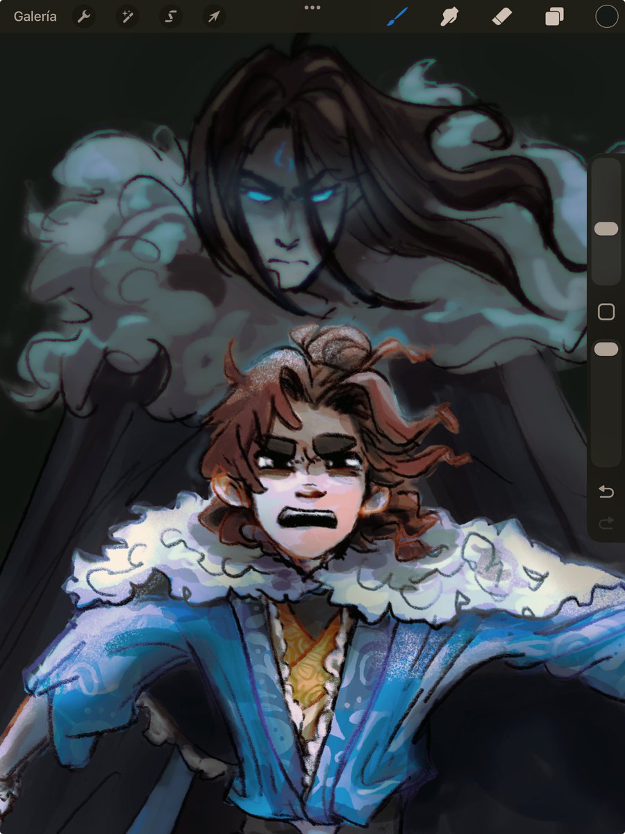 Itzitxou's tweet image. I just found this moshang wip from a year ago... I never finished it and will never continue it so I'm leaving it here ✨❄️🐹 
#moshang