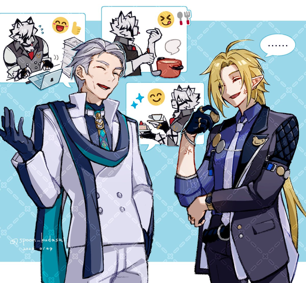 spoon_kudasai's tweet image. 市長「彼は素晴らしい執事だよ」
🦇「..........」